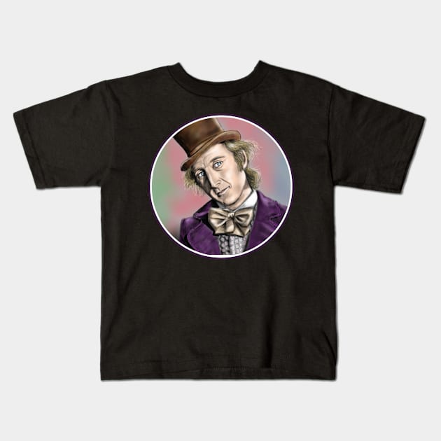 Willy Wonka Kids T-Shirt by A Grimes Studio